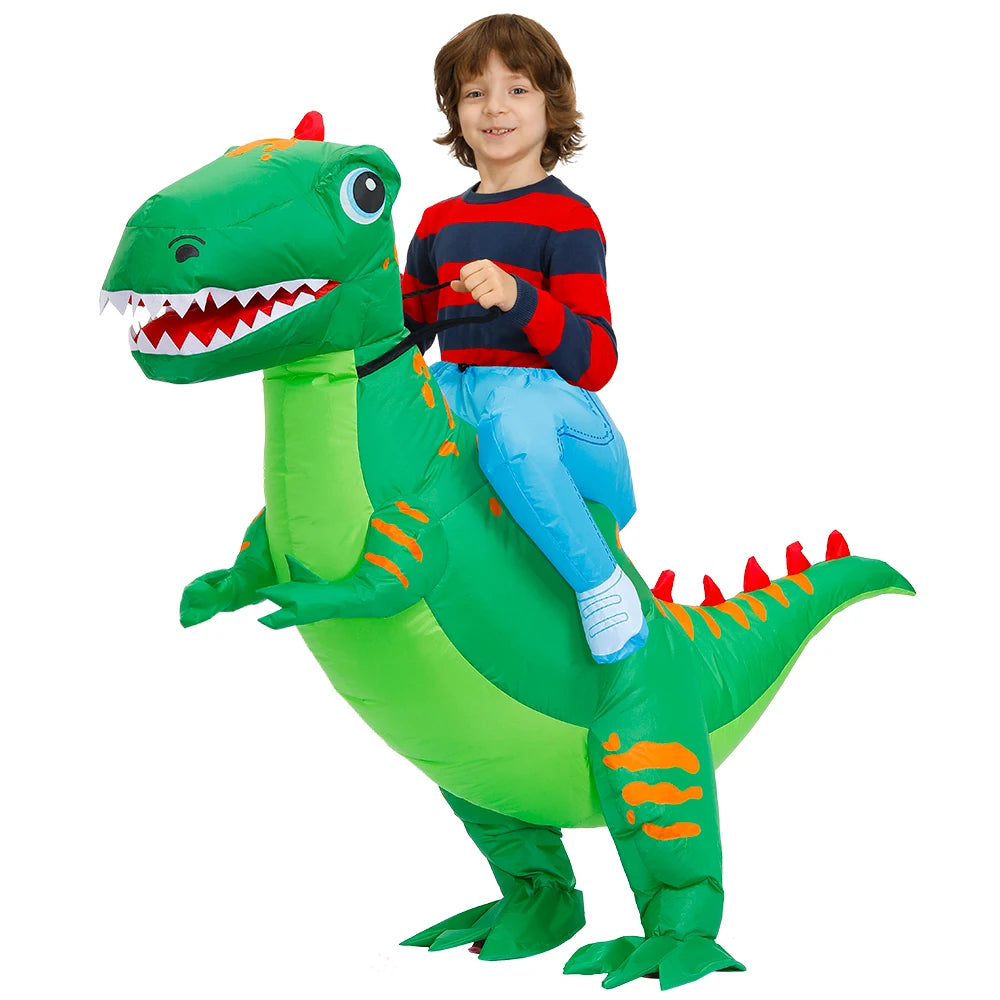 Kids Child Dinosaur Inflatable Costume Unicorn Dress Suits Anime Purim Halloween Party Cosplay Costumes for Boys Girls