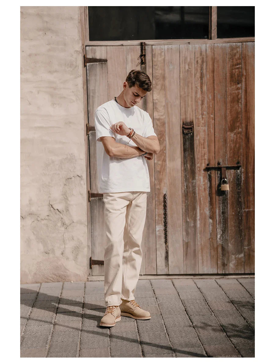 2026 Summer New Oversize 310gsm 100% Cotton T-shirts Men Quality Breathable Solid Color Comfortable Tops