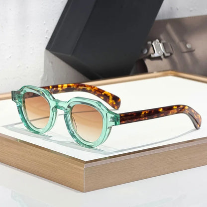 Handmade Designer Sunglasses Square for Men Women Street Fashion High Quality UV400 Classical Retro Eyeglasses with Case