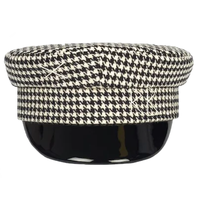 Brand Collection Wool Newsboy caps  New Women Hats Flat Militray Caps Baker Boy Hat with logo