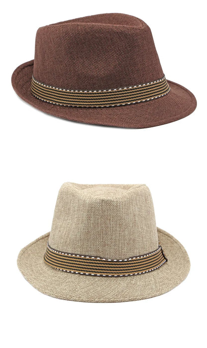 Middle-aged and Elderly MenHats Retro Jazz Hats Fashion Beach Hats Sun Visor Hat Women in Summer.