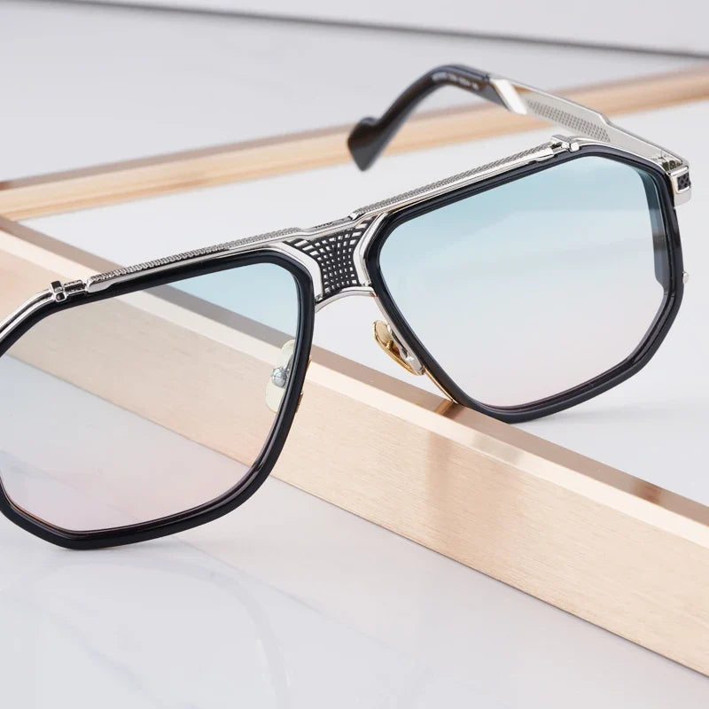 Luxury 0683 Alloy Sunglasses Men Brand Design Women Top Quality Hollow Top Quality Original Irregular Square Classical with Case