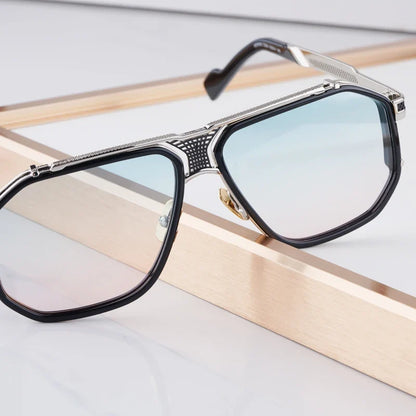 Luxury 0683 Alloy Sunglasses Men Brand Design Women Top Quality Hollow Top Quality Original Irregular Square Classical with Case