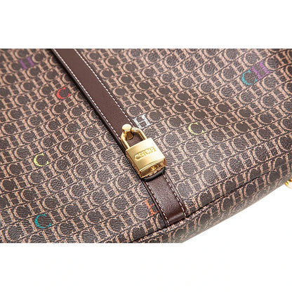 Retro Classic Style Large Capacity Women's Handbag Exquisite Workmanship Letters Printing Ladies Multifunctional Handbag