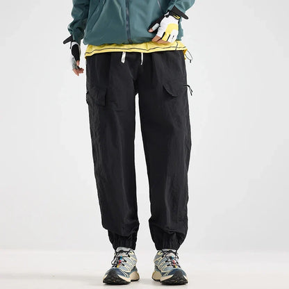 Men Water-repellent Hiking Pants Autumn Mountaineering Cargo Pants Breathable Fishing Camping Cycling Trekking Trousers