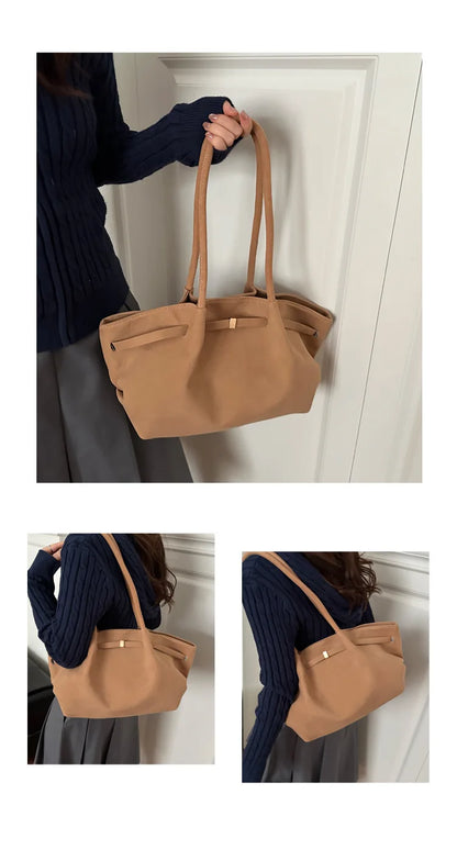 Autumn Women Leisure Shoulder Bag Comfortable and Versatile Texture Crossbody Tote Handle Bag Fashion Luxury Simple Storage Bag