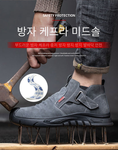 Fashipn 2026 Work Sneakers Men Indestructible Steel Toe Work Shoes Safety Boots For Men Anti-puncture Electric Welding Shoes