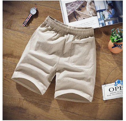 Men's Solid Gym Shorts Summer Outdoor Breathable Sports Shorts Plus Size Drawstring Casual Shorts Male