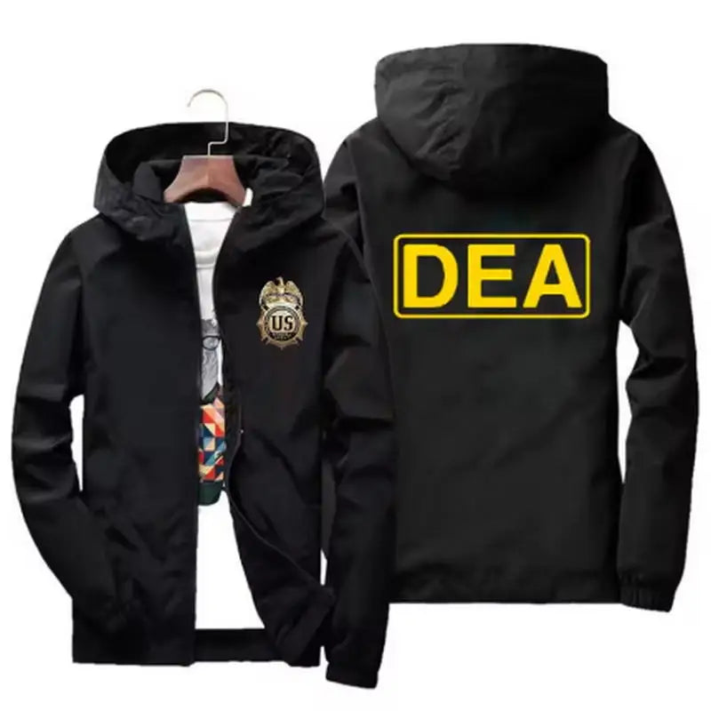 DEA High Quality Men's Thin Coat 2024 Spring Autumn Men's Casual Outerwear Printed Jacket Windbreaker Coat