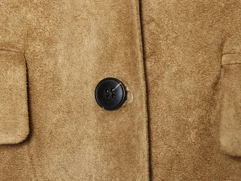 Faux Fur Suede Blazers for Women Faux Leather Women's Tailoring Blazers Winter Luxury Woman Blazer Fitted Coats and Jacket