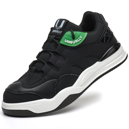 Fashion 2025 New Work Shoes Men Steel Toe Anti Smashing Indestructible Sneakers Splicing Design Comfortable Male Footwear