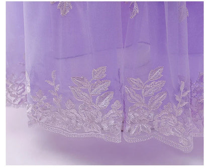 Girl Pink Aurora Cosplay Princess Dress Up Kids Christmas Halloween Tulle Fancy Rapunzel Costume for Children Girls Birthday