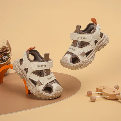 2026 New Summer Children Sandals For Boys Mesh Breathable Kids Sport Shoes Soft Sole Fashion Toddler Boys Beach Sandals EU21-30