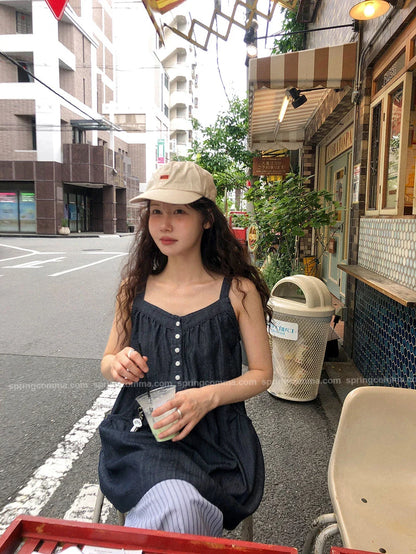 Korean Sle ort Denim Overalls Women's Faionable Summer Dr Vest Dr No Brand Commute Sle 00% Other Material