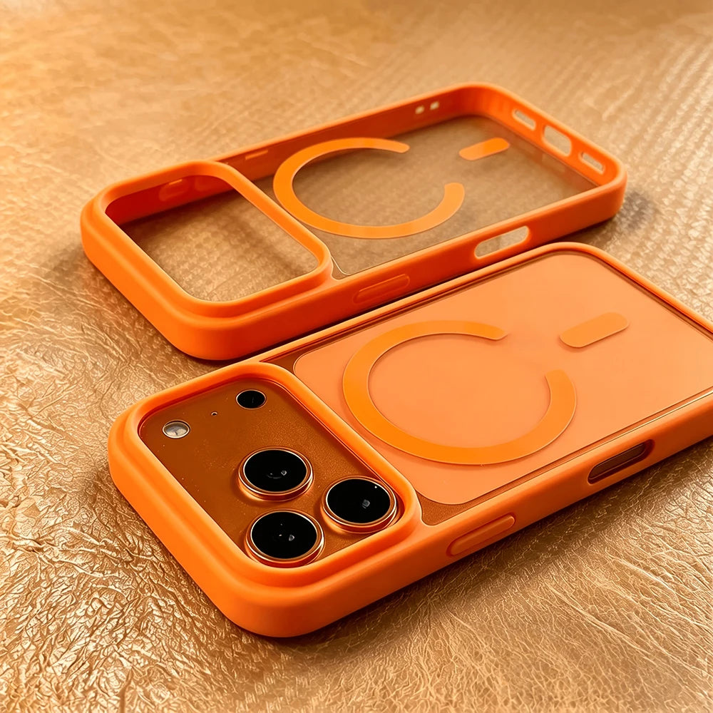 Luxury Candy Bumper Shockproof Phone Cases For iPhone 17 16 15 14 13 Pro Max 17Pro 16Pro For Magsafe Magnetic Clear Back Cover