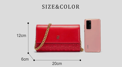 Classic Style Fashion Retro New Women's Crossbody Exquisite Craftsmanship Letters Printing Design Simple Versatile Chain Bag