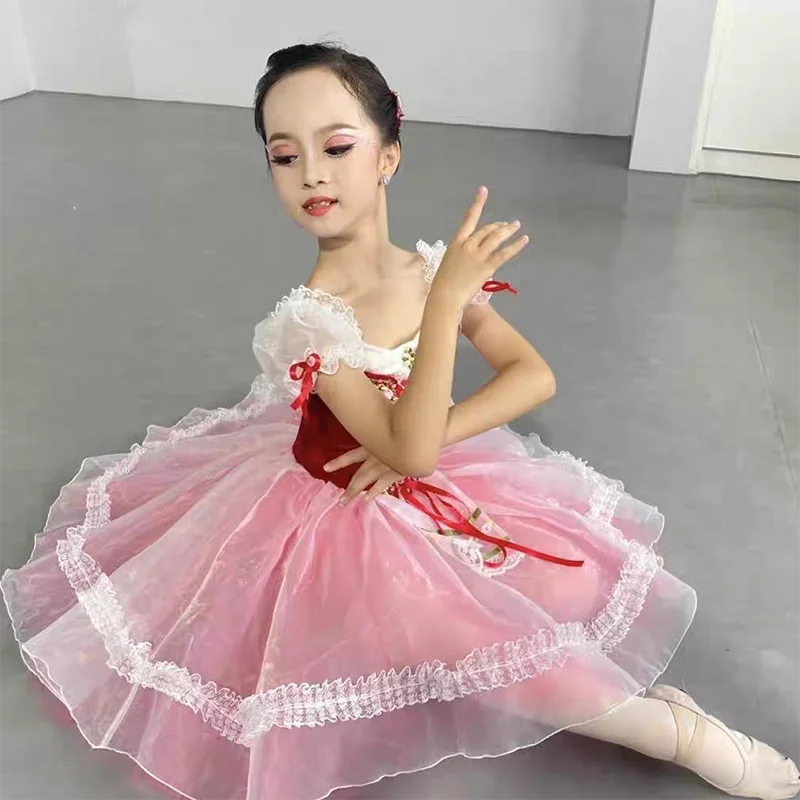 Children's Ballet Skirt Girls' Dance Skirt Campus Dance Programs Ballet Dancer Costumes Stage Collective Performance Costumes
