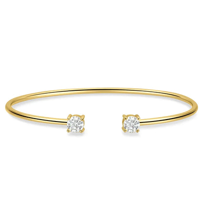 5mm 0.5ct Round Cut Moissanite Bracelet for Women S925 Silver Plated 18K Gold GRA Certified Wedding Charm Bracelet Jewelry