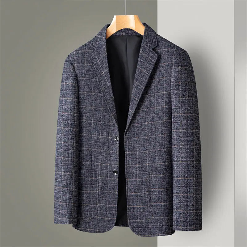 2025 New Business Dinner Gentleman Slim Gentleman Group Dress Fashion Men British Style Dress Best Man Plaid Plaid Plaid Blazer