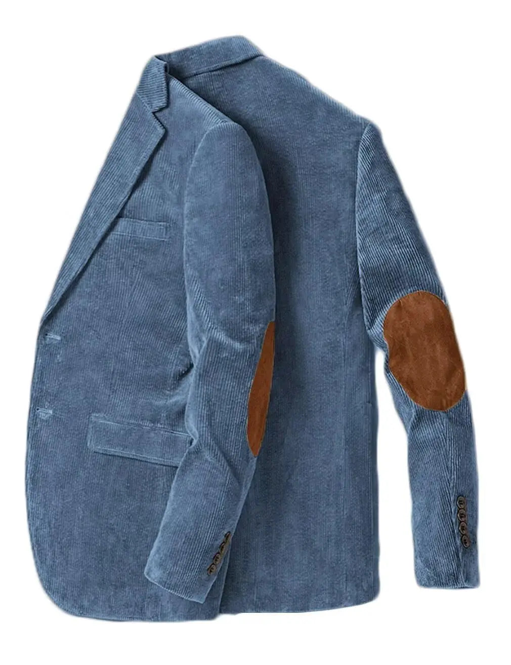 Men's Corduroy Blazer Business Casual Jacket with Elbow Patch Spring Fall Sport Coats Fashion Casual Single Breasted Men Jacket