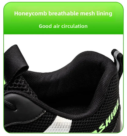 Fashion Insulation 6KV Plastic Toe Cap Labor Protection Shoes Anti Nail Indestructible Work Safety Boots Sneakers Male Footwear