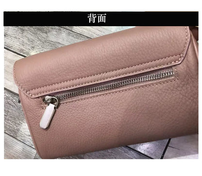 Supple Genuine Leather Women's Barrel Crossbody Bag - Commuter-Friendly Small Chain Strap Shoulder Bag for Everyday Chic