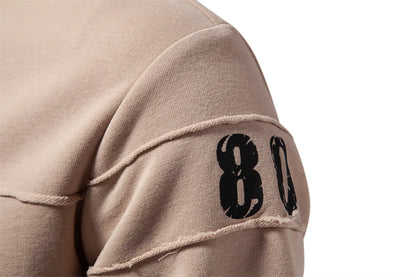 High Quality Smooth Patchwork Printed Sweatshirts for Men Fashion Youth O-neck Sportwear Tops Mens Sweatshirt