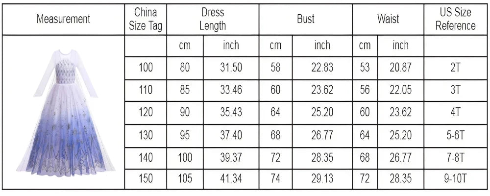 Elsa Anna Kid Princess Girls Dress Rapunzal Kids Cosplay Halloween Vestidos Children Costume Birthday Party Dress