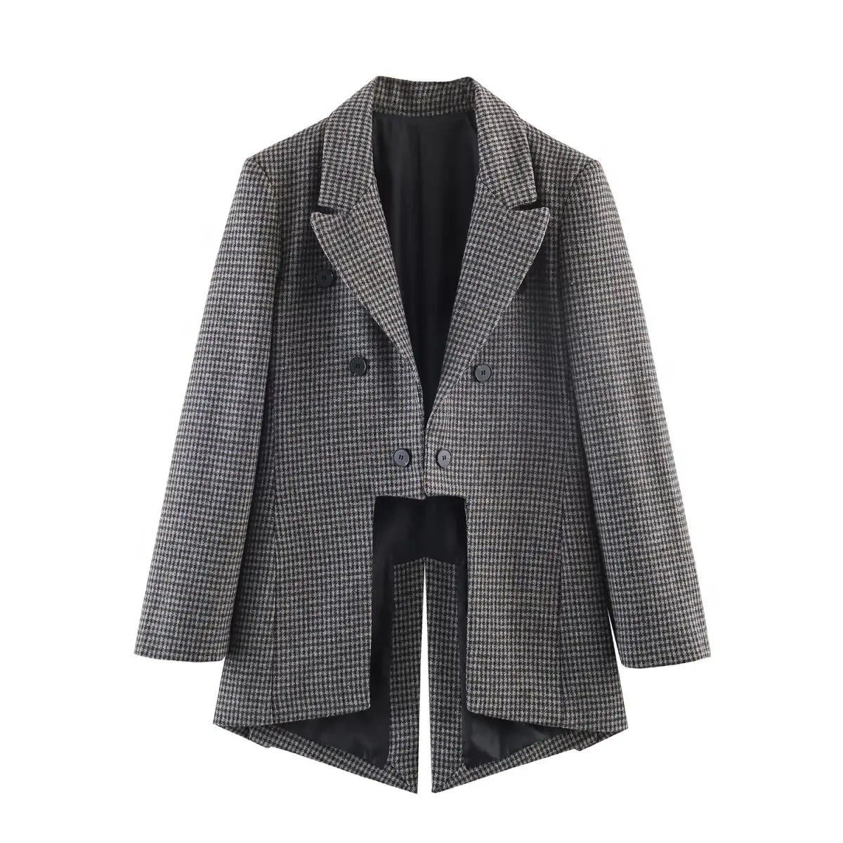 2026 Spring Fashion Vintage Asymmetry Stylish Long Women Blazer Office Lady Fashion Jacket Female Blazer