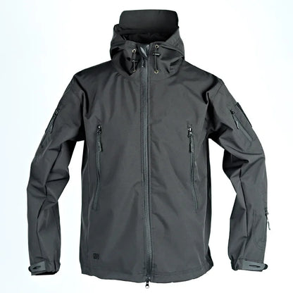 Men's Military Tactical Jackets Full Zip Shark Skin Soft Shell Tactical Waterproof Windbreaker Outdoors Hiking Hooded Coat S-4XL