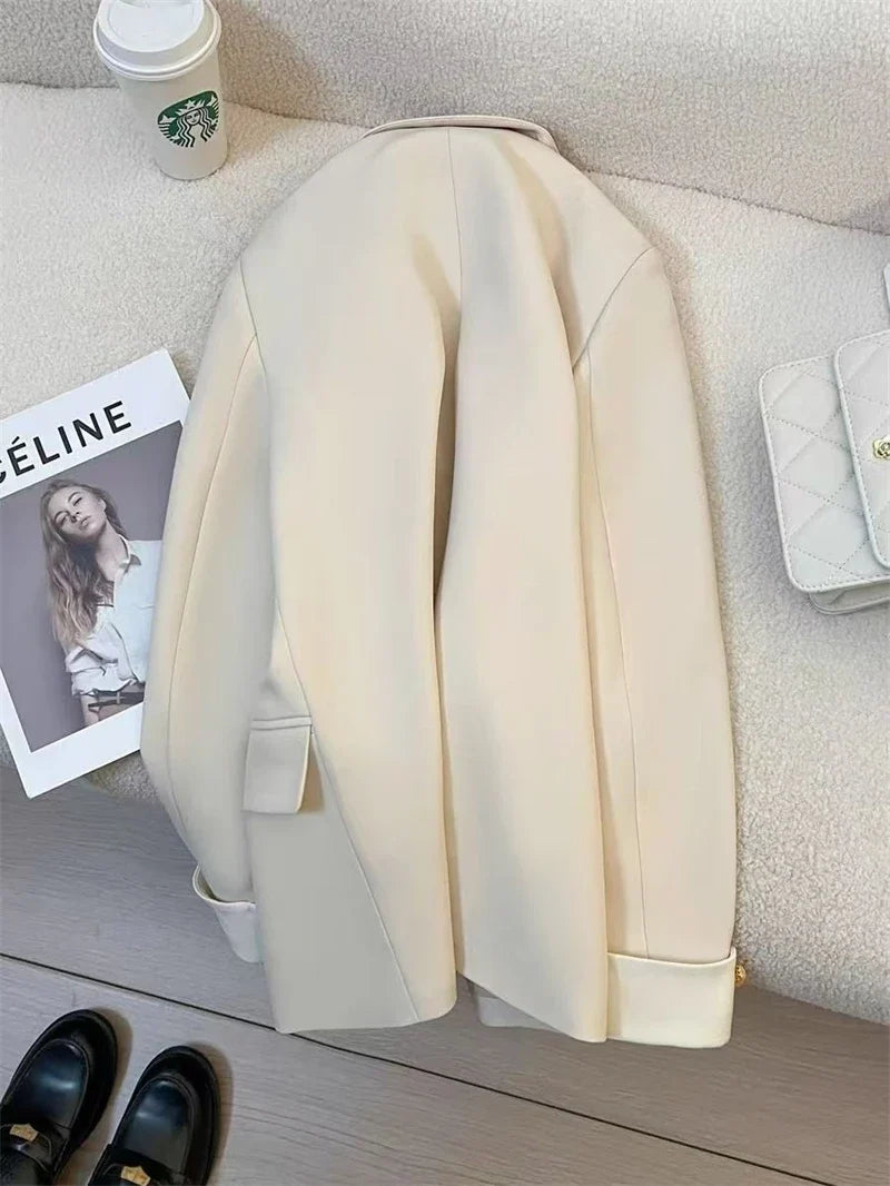 2025 Fashion Ladies Blazer Women Coat Spring Autumn Green Black Khaki Long Sleeve Female Business Work Wear  Formal Jacket