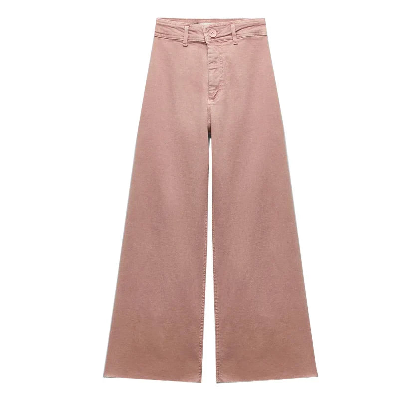 High Waist Straight Leg Navy Sle Women's Jeans Z Brand Slim Fit Casual Pants for Young Ladies Autumn Season