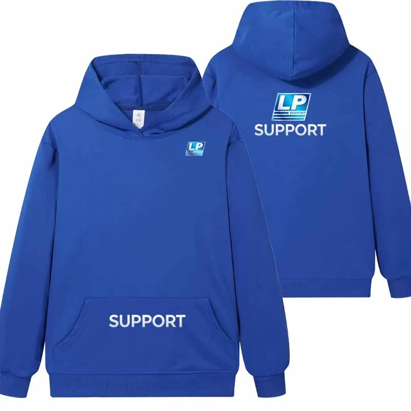 logo2026 Men's Long-Sleeved Hooded Sweatshirt with Personalized Print - Street Style Hoodie for Casual Sportswear