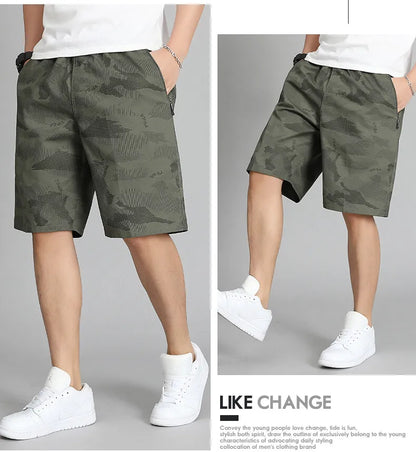 Mens Elastic Waist Casual Shorts Quick Dry Sweat Shorts Relaxed Fit Work Shorts Loose Casual Cotton Running  Short