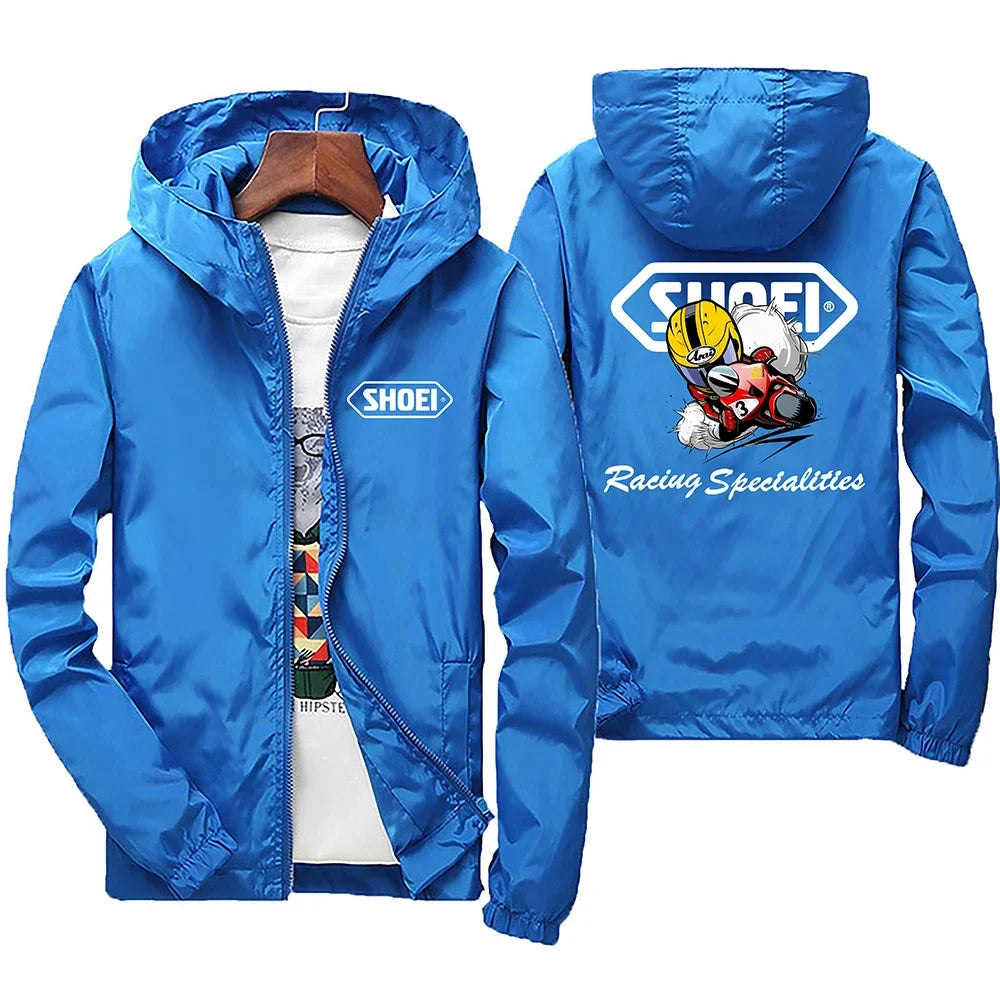 2026 New high-quality men's windproof jacket, large waterproof jacket with mountain and bicycle hood, for spring and autumn