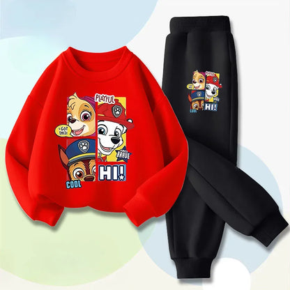 Children's Casual Hoodies Sets Boys and Girls' Pullover Long Pant Two  Piece Suit Kids Breathable Sweatsuit