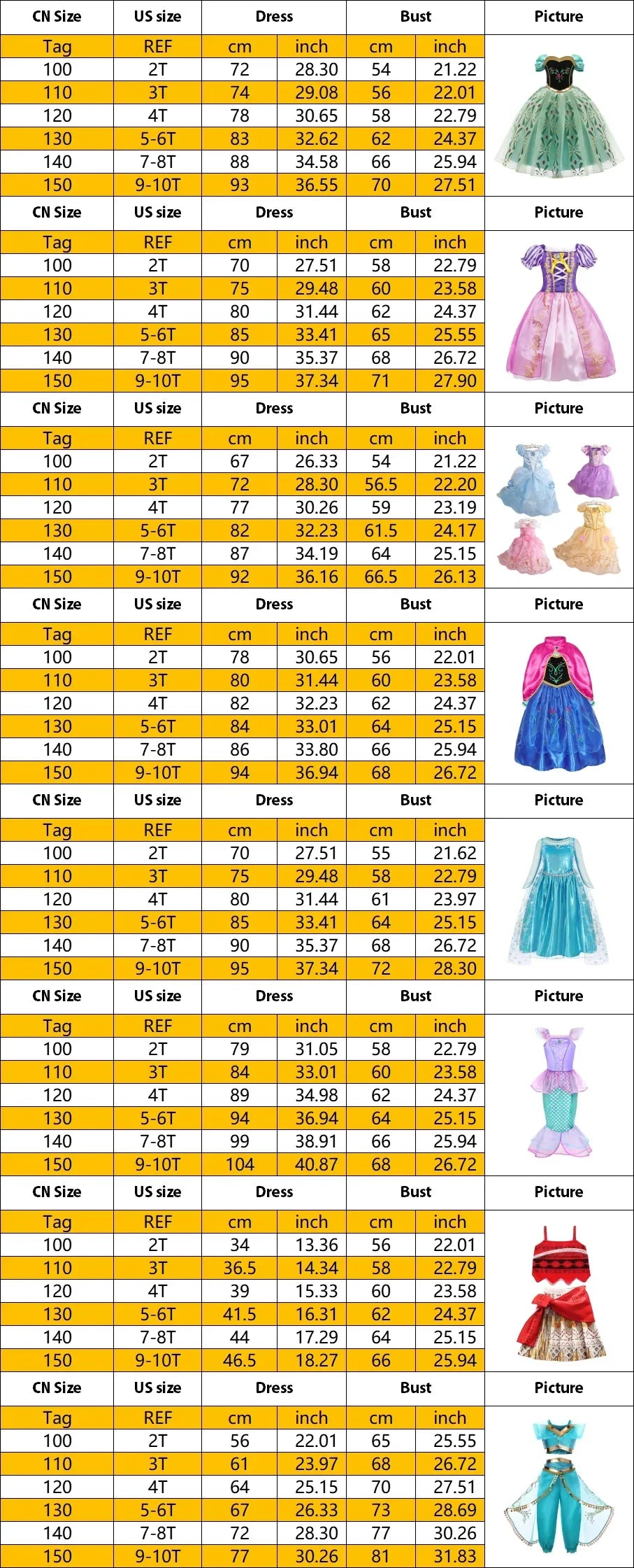 Girls Princess Dress Kids Disney Elsa Anna Snow White Aurora Sofia Rapunzel Cinderella Halloween Costume Children Birthday Party
