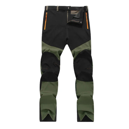 Men's Hiking Pants Outdoor Fishing Water Resistant Lightweight Quick-Dry Athletic Apparel, namely, Pants with Zipper Pocket
