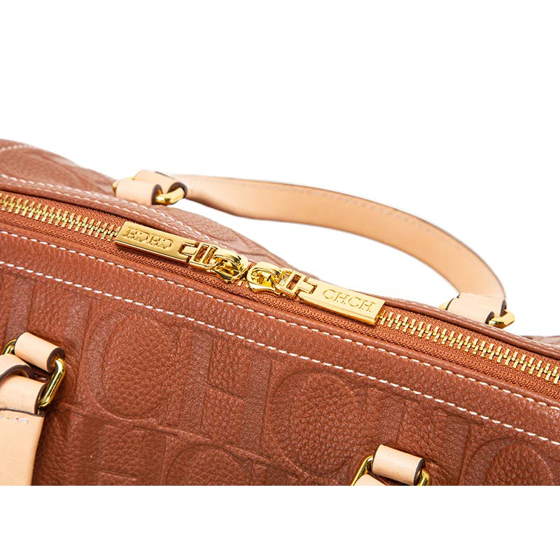 Women's Shoulder Bag Brand Embossed Crossbody Bag High Quality Cow Leather Shoulder Bag Large volume travel bag