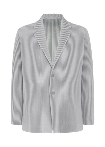 Miyake Pleated Men New Office Black Blazer Luxury High Fashion Suits Partially Lined Autumn Winter Coat