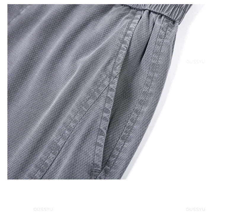 Summer Ultrathin High Quality Soft Lyocell Fabric Men's Jeans Loose Straight Denim Pants Design Casual Trousers Plus Size M-5XL