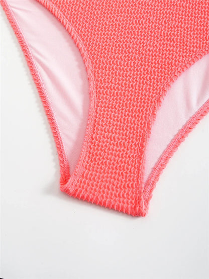 Slim V Neck Swimsuit Women 2025 New One Piece Vacation Swimwear Solid Bodysuit Female Bathers Swimming Monokini Summer Beachwear