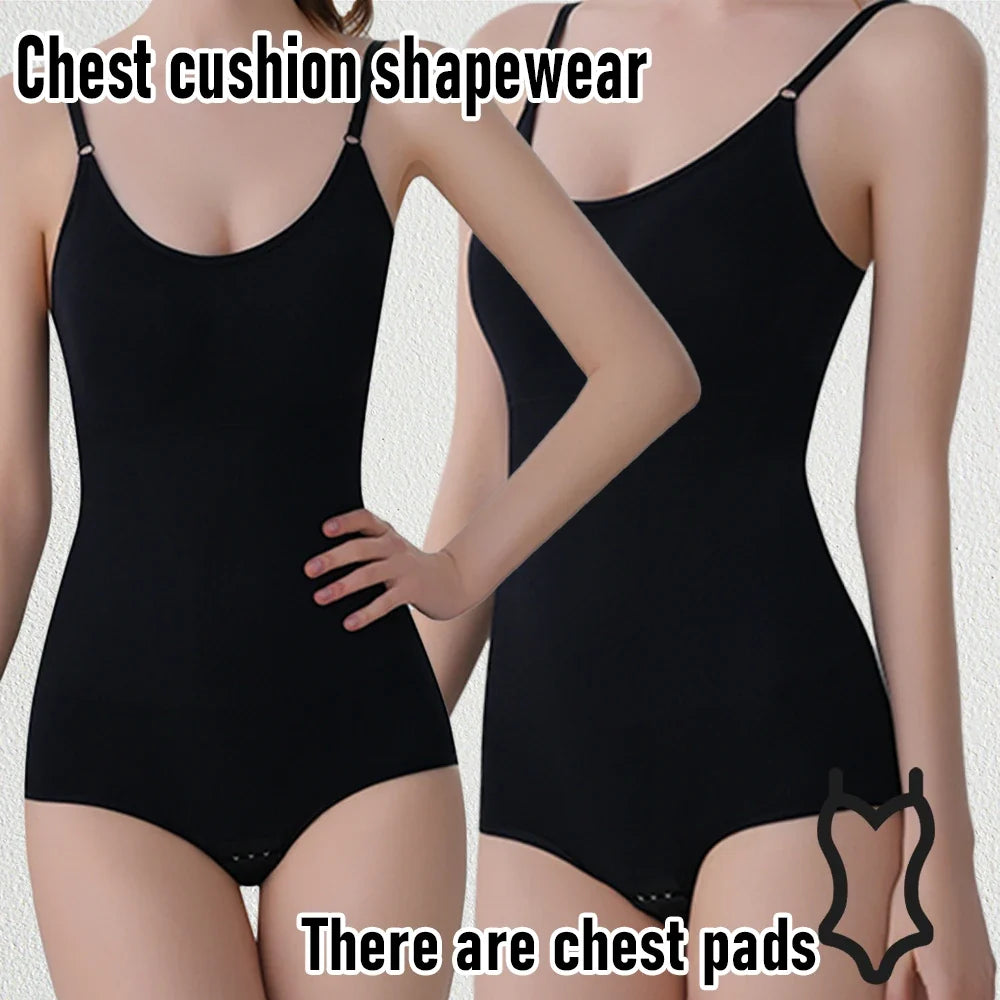 Shapewear Bodysuit for Tummy Control Women Hooks Crotch Body Shaper Stree Jumpsuit with Bras Abdomen Control