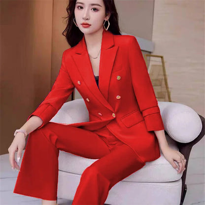 New Advanced Design Women's Suit Jacket Korean Style Spring Autumn Professional White Collar Small Western Clothes