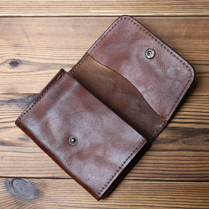 Retro Leather Men's Card Pack Natural Cowhide Change Pack Key Bag Ladies Bank Card Pack Driving License Package