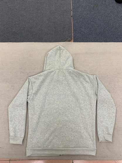 Autumn/Winter Leopard Grey Double sided Zipper Hoodie Men's Casual High Street Warmth Hoodie men's autumn clothing  2025 new