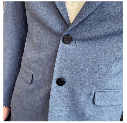 2025 Men's Business Suit Slim-fit Wedding Dress Two-piece Set M-4XL Stylish Handsome All-in-one Banquet Trousers