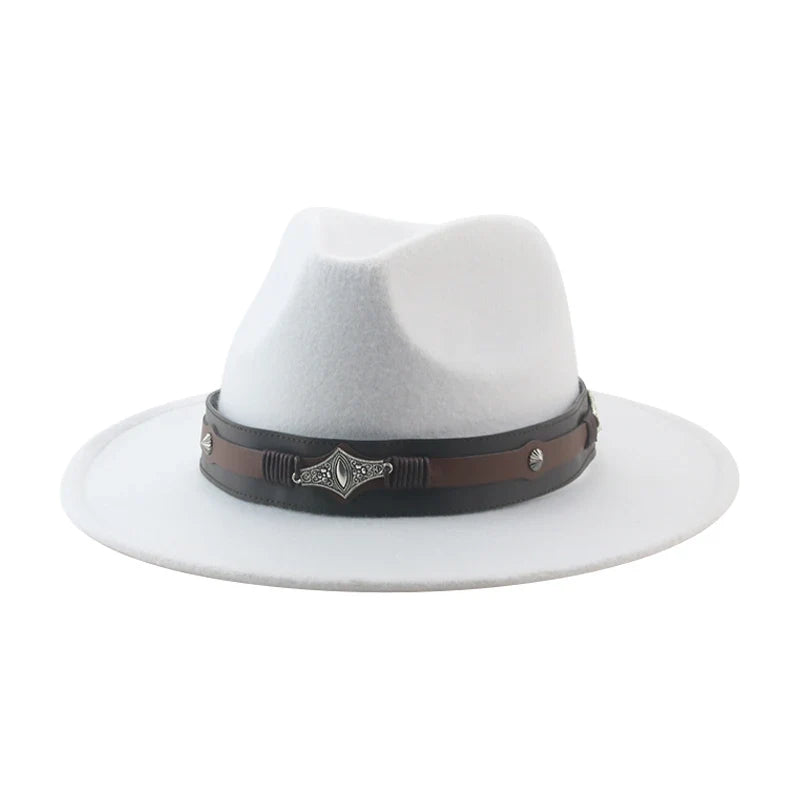 Hat Fedora Hats for Women Hats for Men Cowboy Hat Caps Big Size 62cm Western Cowboy Belt Cow Bands Fedoras Chapeau Feutre Homme