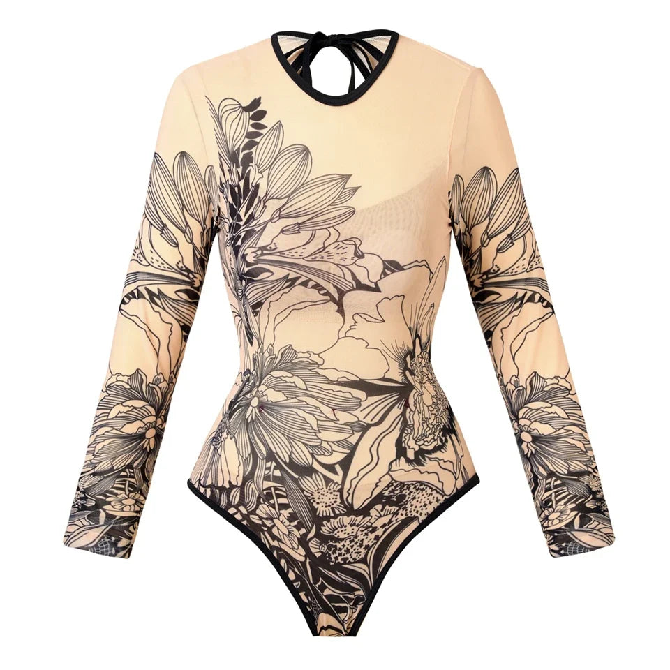 One Piece Sun Protection Swimwear 2026 Women Long Sleeved Print Swimsuit Female Sports Bathers Swimming Bodysuit Beach купальник