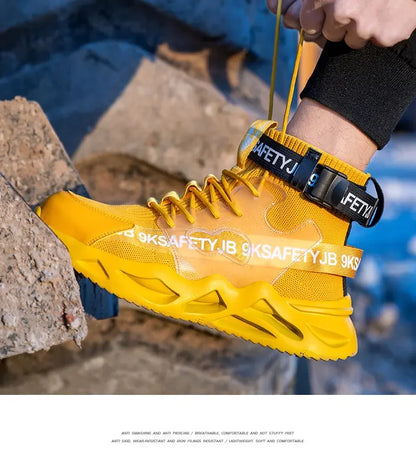 steel toe safety boots for men protective shoes industrial safety shoe woman light work shoes anti-puncture work safety sneakers